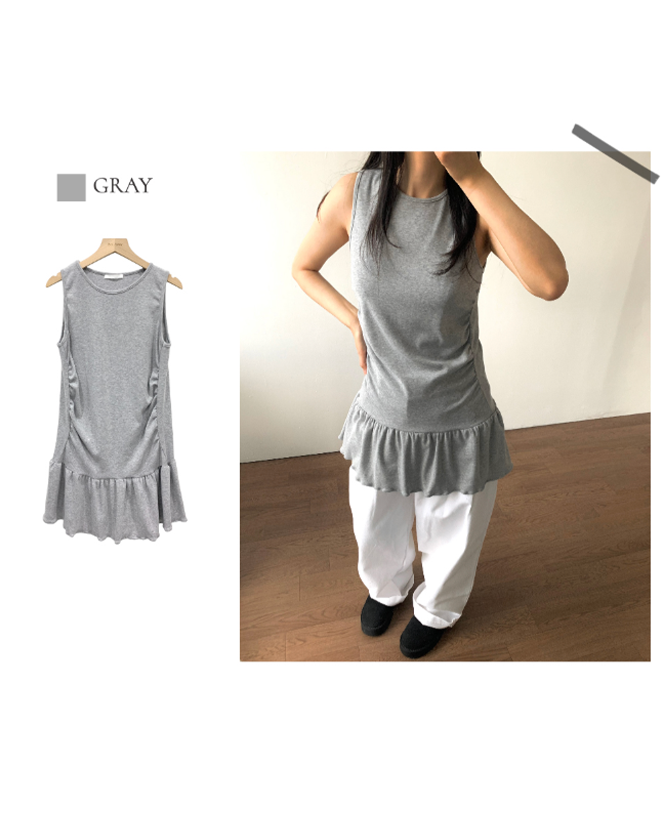 Yudi Sleeveless Frill Mini Dress 3C
