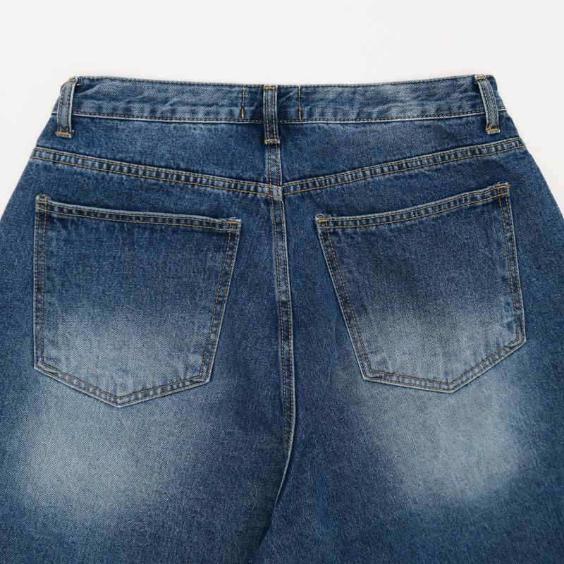 Brush Cutting Bermuda Denim Pants 2C