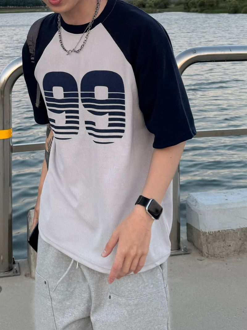 Nine raglan short sleeve knit T 3C