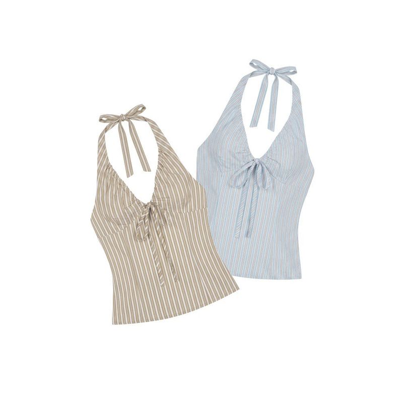 Celia Stripe Halter Top