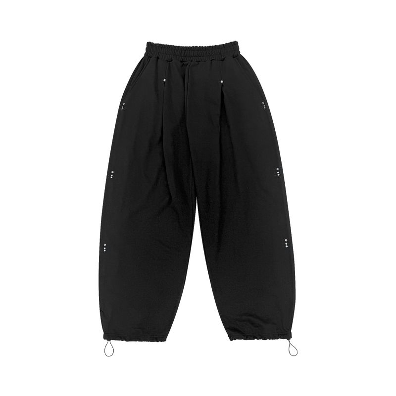 PINTUCK WIDE PANTS_BLACK