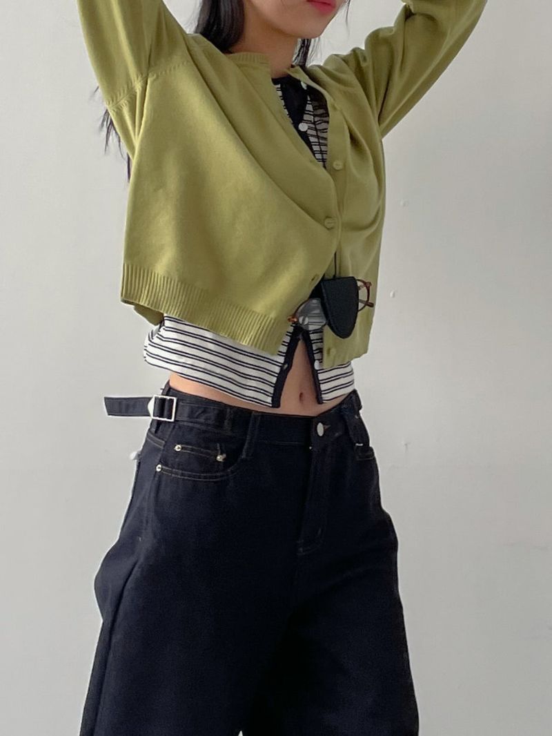 ジェリーストライプカーディガンTシャツ