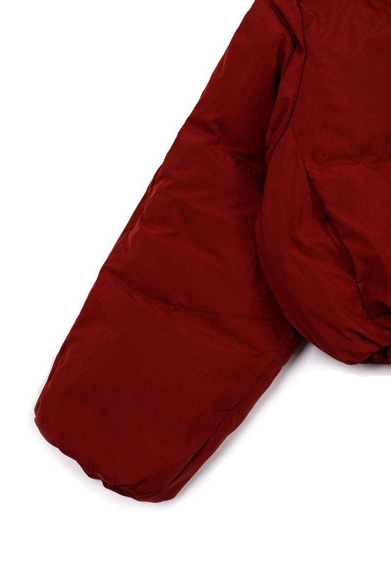 Shirring Hood Padding Jacket [Redwine]