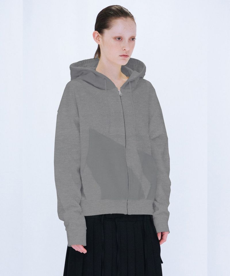 KNIT LAYERED HOODIE