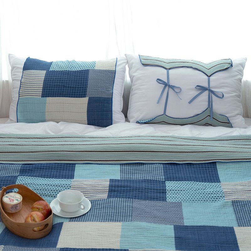 Patchwork Reversible cotton Summer Pillow cover