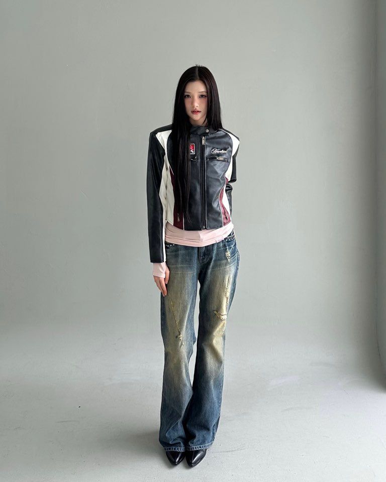 NEWALRIN（ニューアリン）の「Sundown Rivet Straight - Fit Denim（Pants）」
