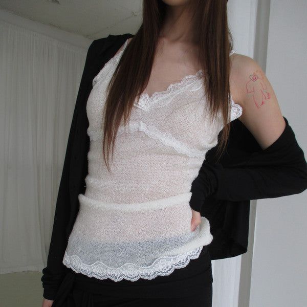 timelineseoul(タイムラインソウル)の「sheer lace slvl(Tops)」