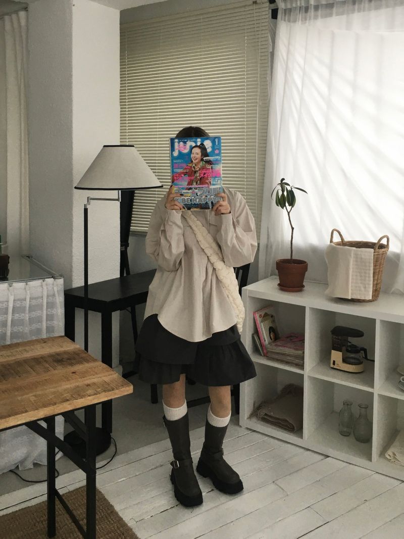Mute Unbalanced Layered Skirt (3c)