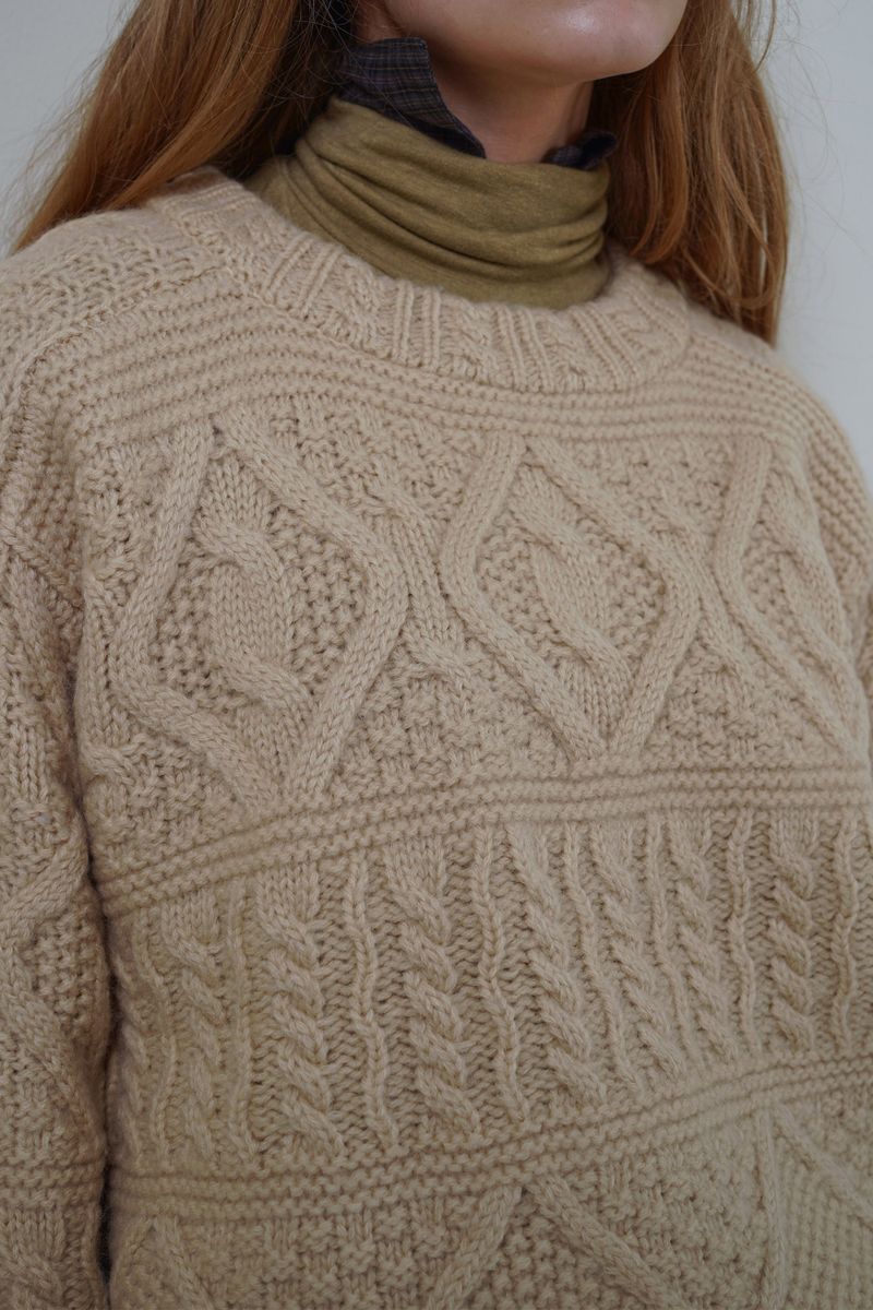 Carol cable knit_beige