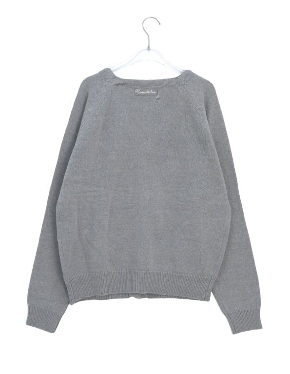 Hio Basic Loose-Fit V-Neck Cardigan