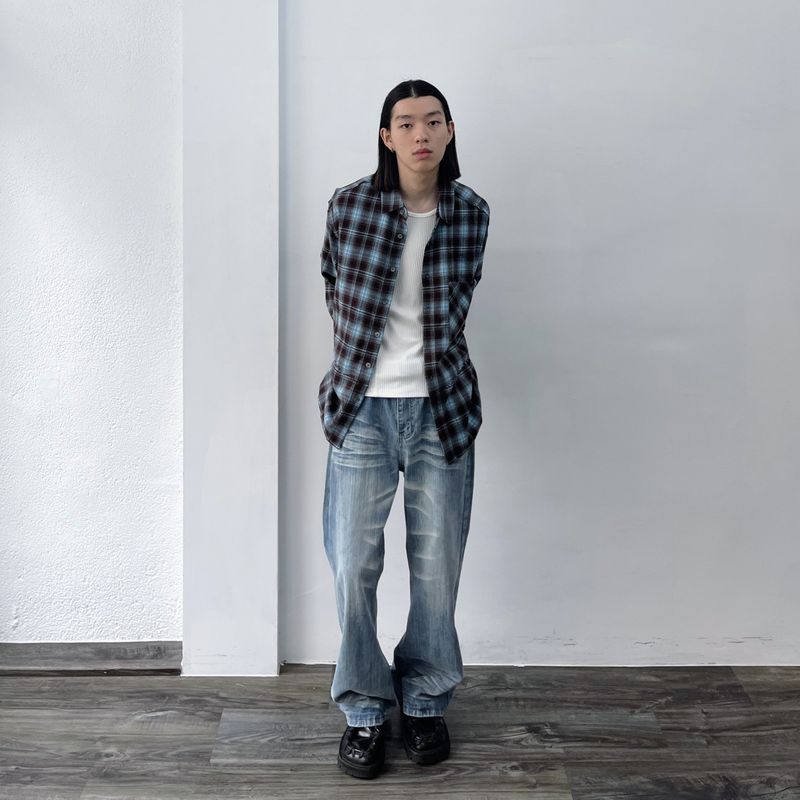 Patchwork Check Shirt
