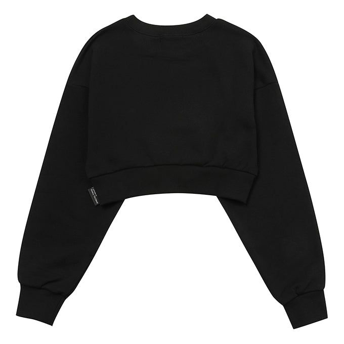 BLACK ATHR CROP SWEATSHIRT