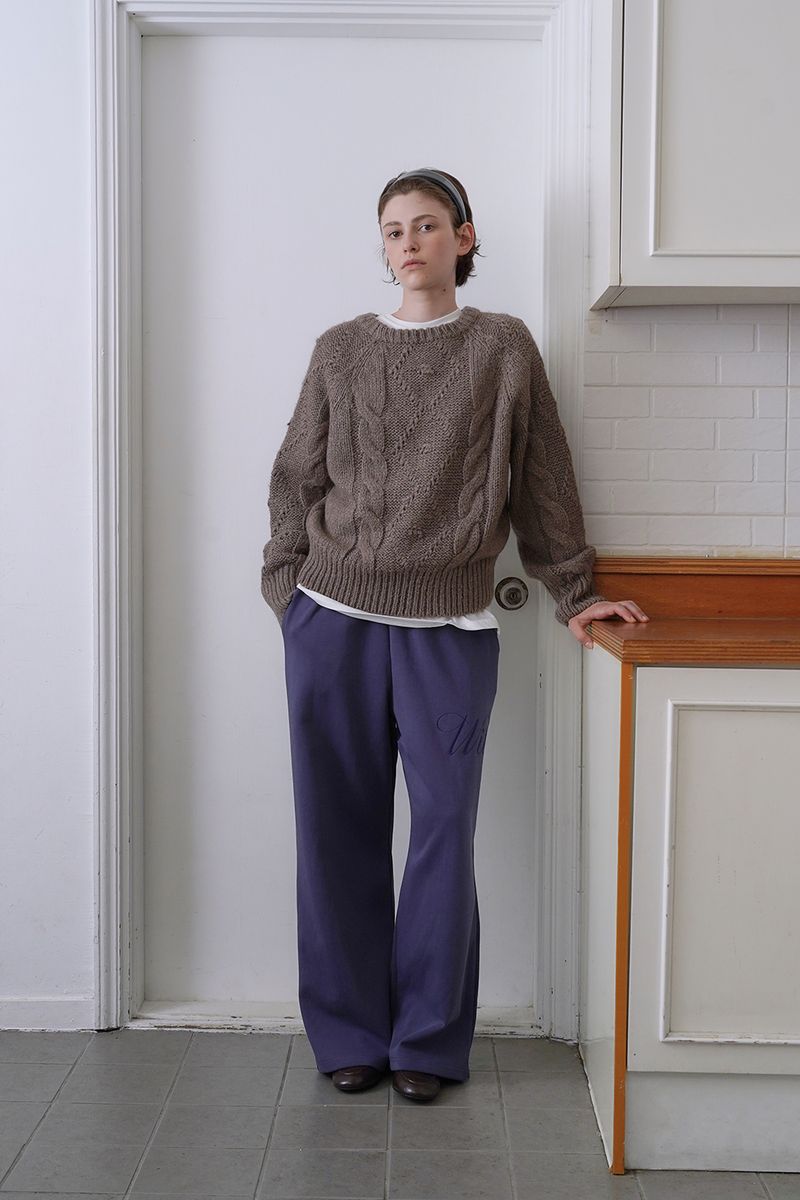 Cozy cable knit_brown