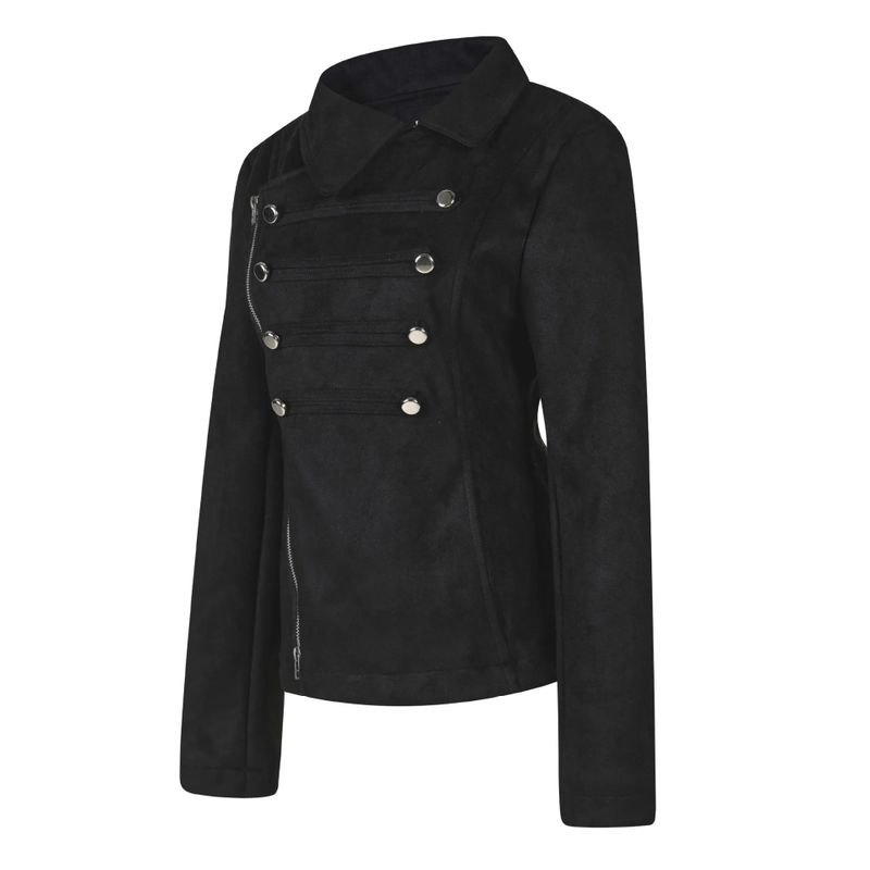 Napoleon Button Suede Rider Jacket