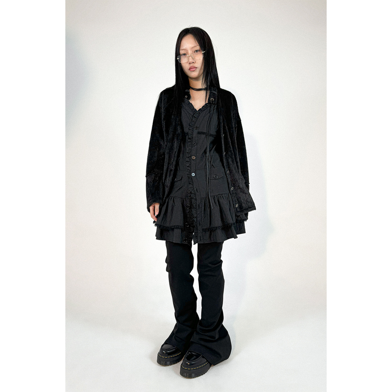 FAKE COLLAR CARDIGAN