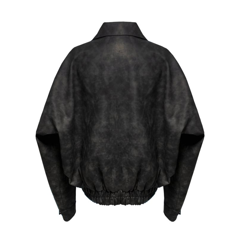 [Made] Rene leather jacket -black