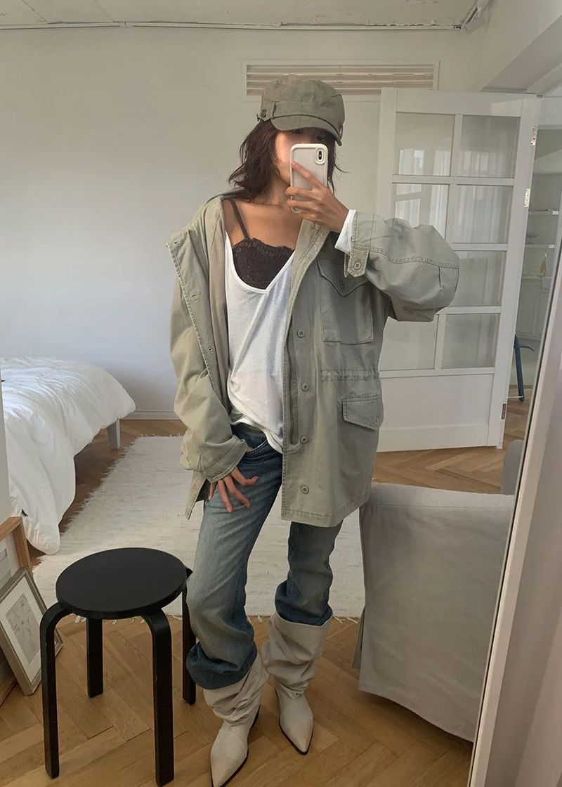 LOW FLARE BOOTS CUT DENIM