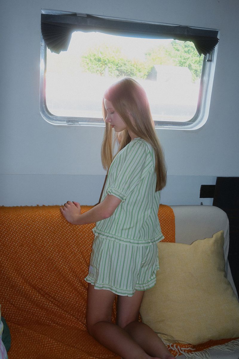 Frilly Pajama set / Green