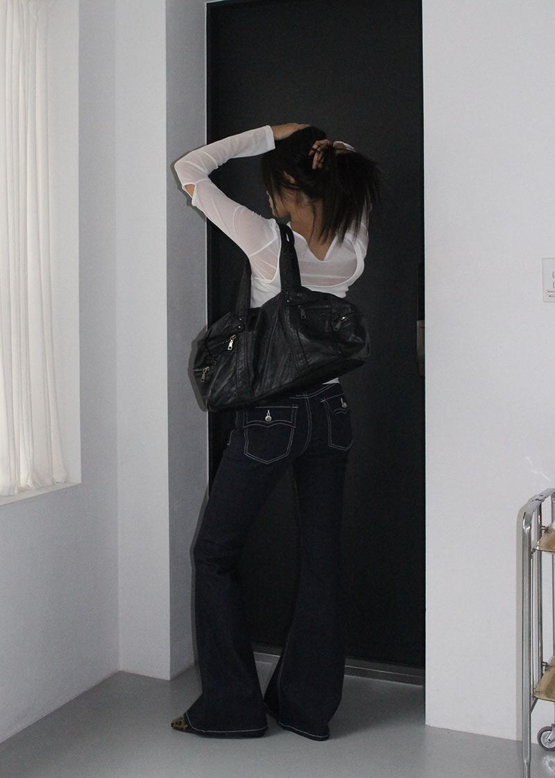 BLACK 2WAY SHOULDER BAG