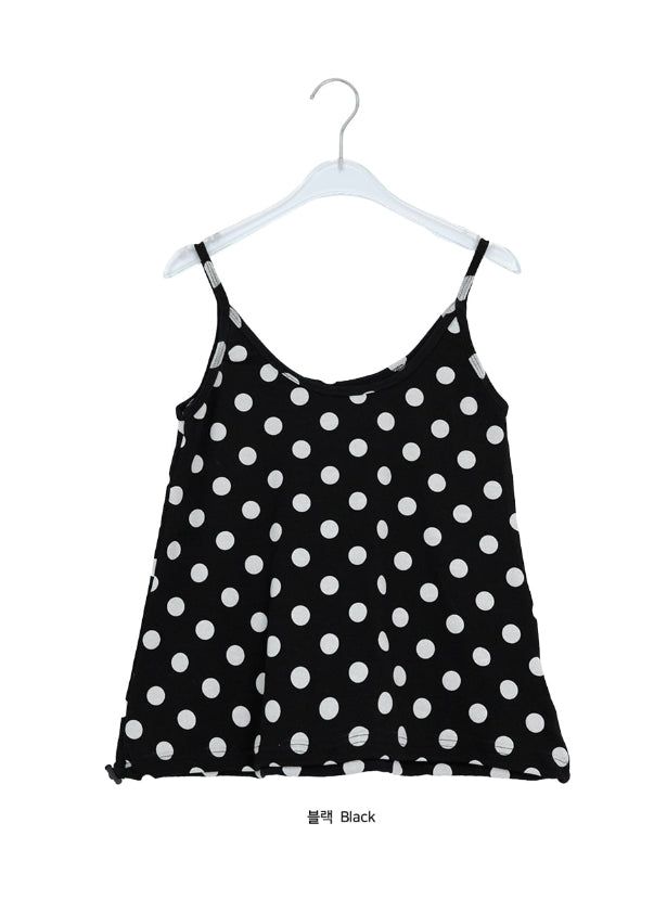 Minaru Loose Fit String Dot Sleeveless