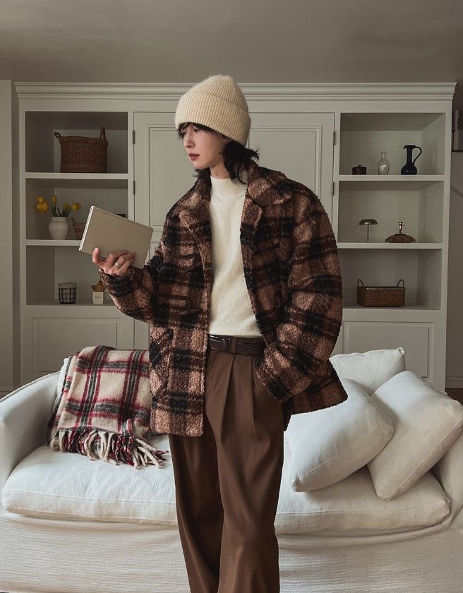 Oted Check Double Coat