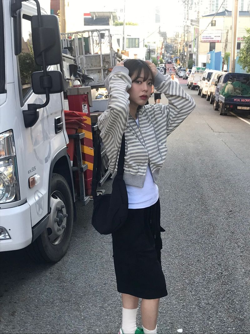 Camila stripe zip up