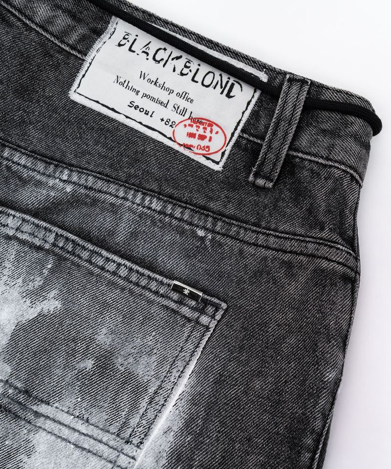 BBD Anxiety Multi Patch Denim Pants (Vintage Black)