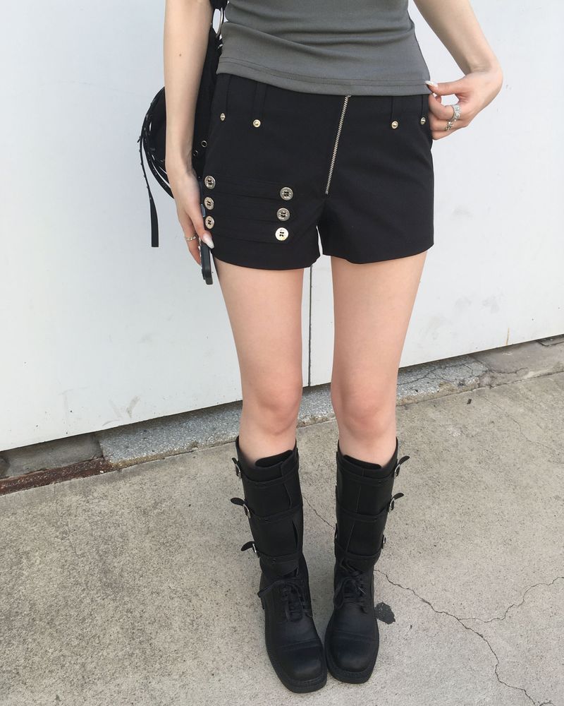 Leon zipper shorts