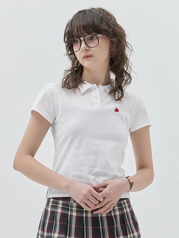 KIRSH（キルシー）の「KIRSH プレーンスリムフィットピケTシャツ【ホワイト】（トップス）」