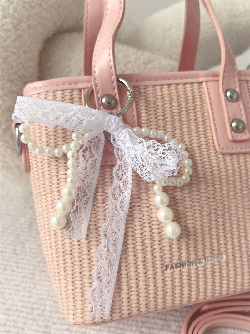 Vacation Straw Rattan Beach Holiday Bucket Bag