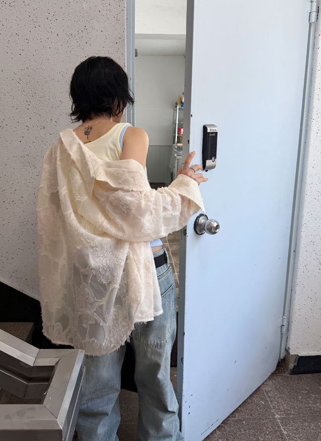 FEATHERY LACE SHIRT