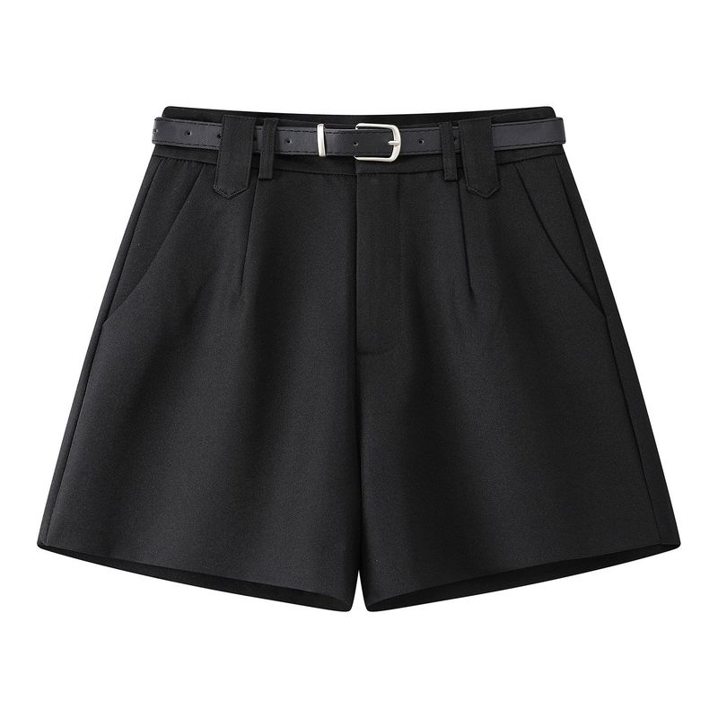 Sable Pintuck Belt Shorts