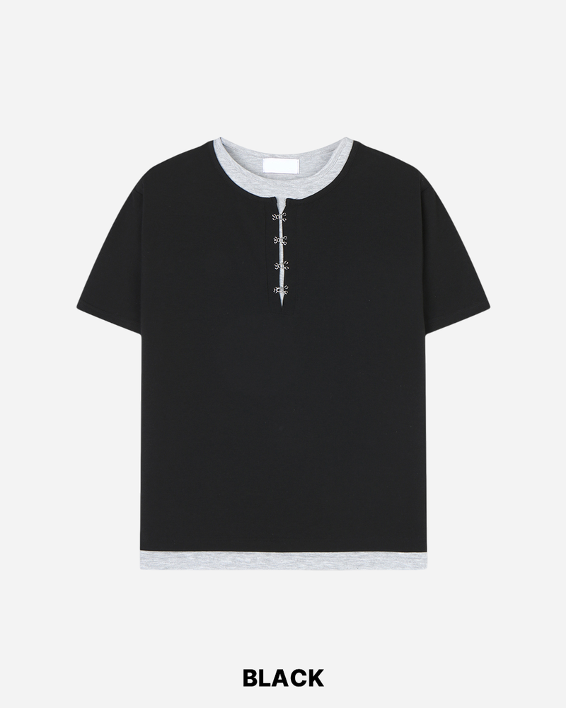 Clo Layered Buckle Short Sleeve T