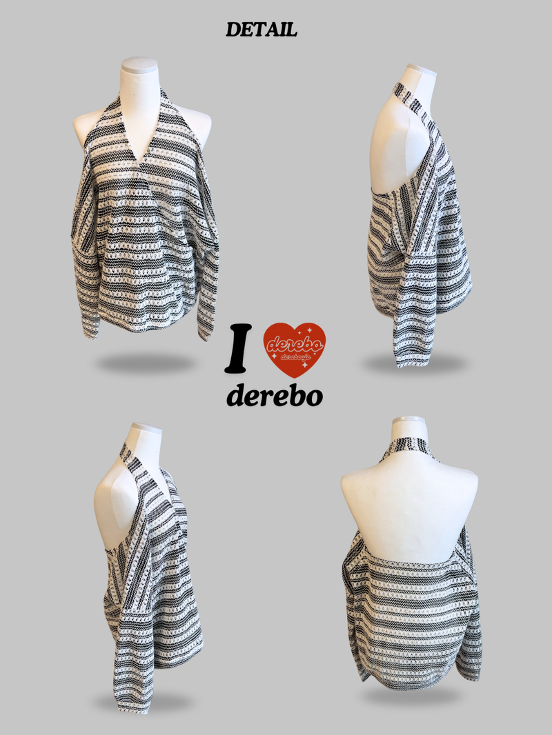 Perry Halterneck Open Shoulder Knit Long Sleeve