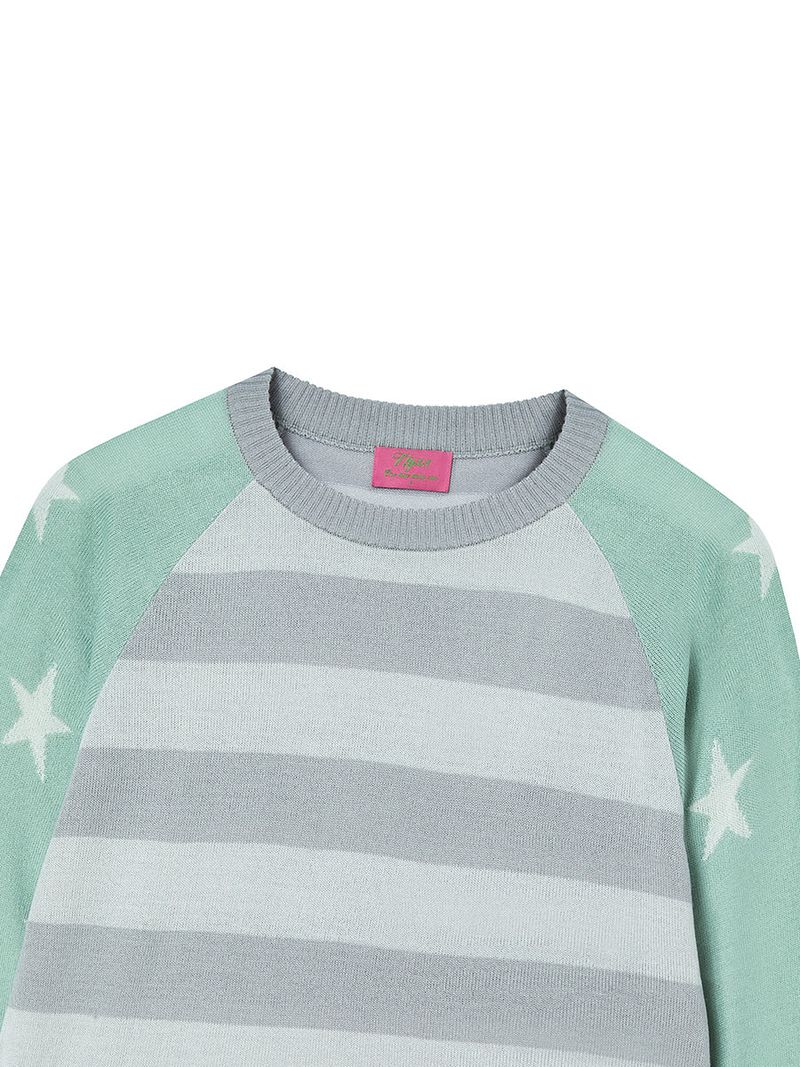STAR STRIPE KNIT MINT