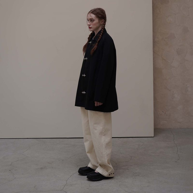 Black Trench Half Coat