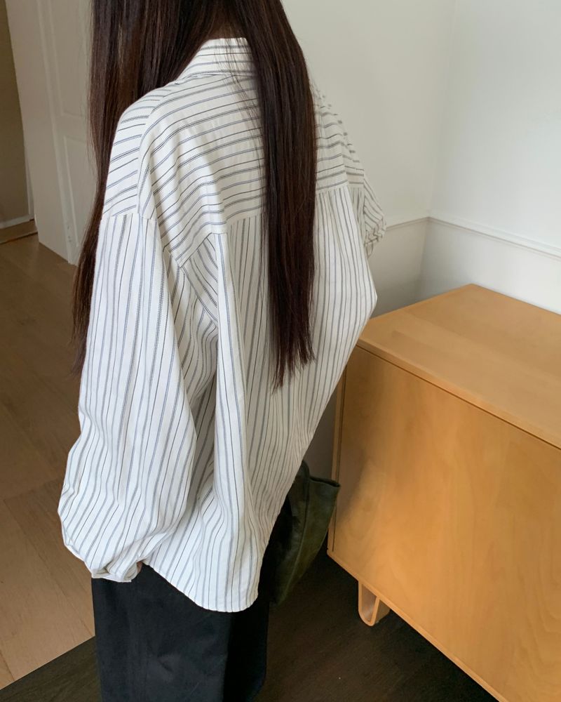 [ORIGINAL] Ain Stripe Oversized Shirt