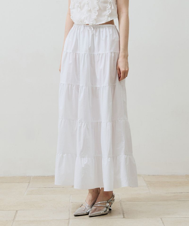 LOVEY LONG SKIRT / WHITE