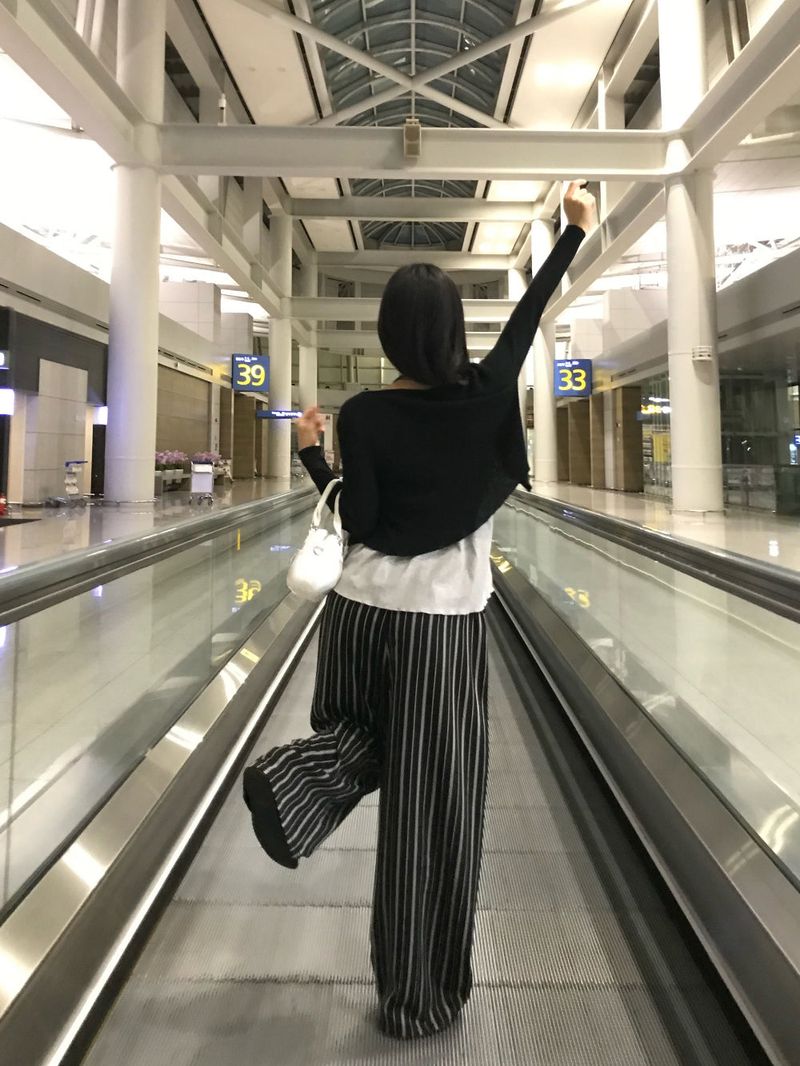 Sunday Home Stripe Lounge Button Wide Pants