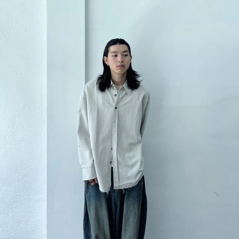 ローヘムドロップショルダーシャツ
