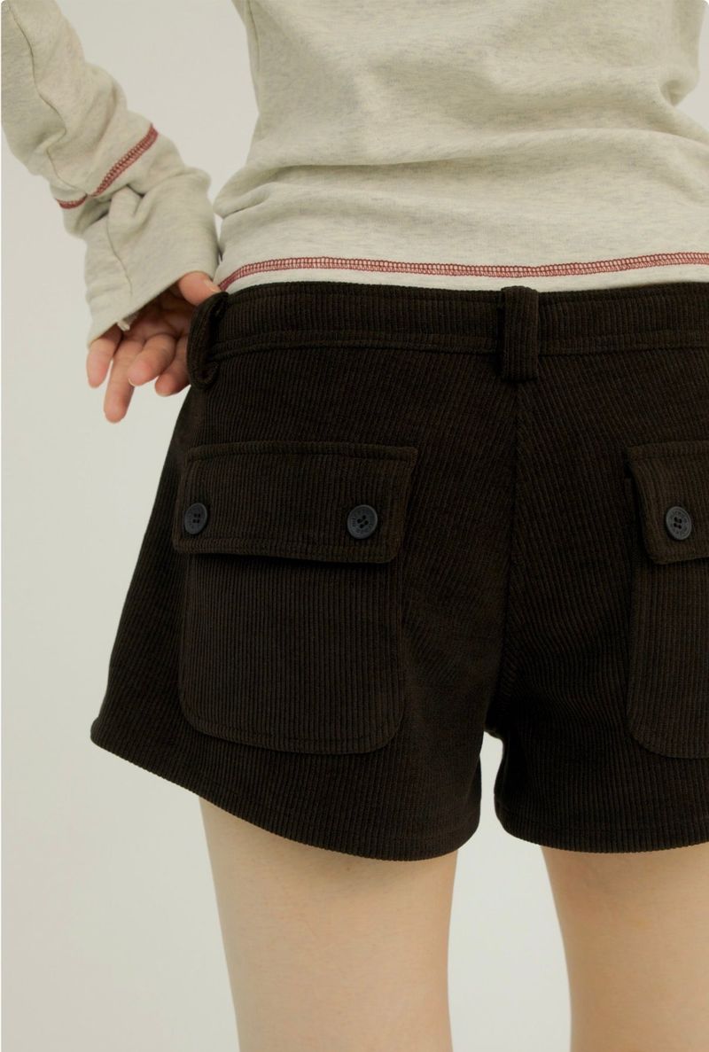 LOW CORDUROY SHORTS BROWN