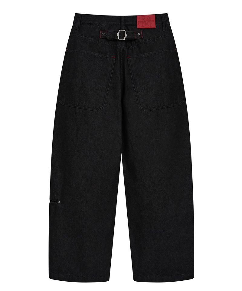red denim pants (black)