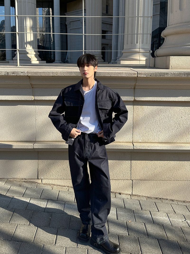 Rerap Non Fade Denim Stitch Jacket (2color)