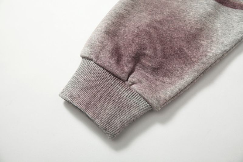 【Keshi】SPRAY RED SHORT CUT ZIP HOODIE