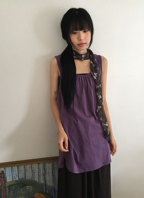 Una Layered Shirring Long Sleeveless