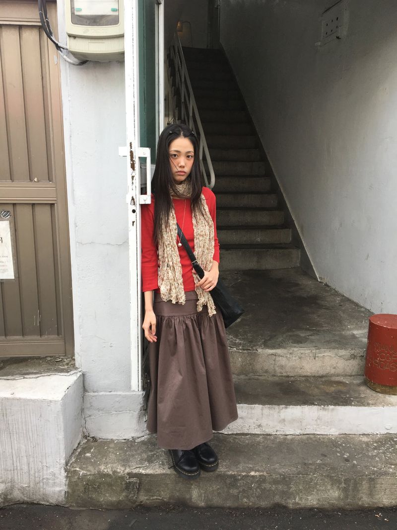 Antique Fold Skirt (3color)