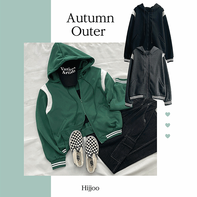 hijjoo(ハイチュー)の「Recon Napping Lining Line Coloring Two-Way Hood Zip-Up Jumper(Jackets/Outerwear)」