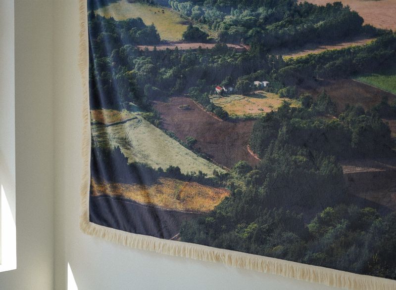 green village tassel blanket