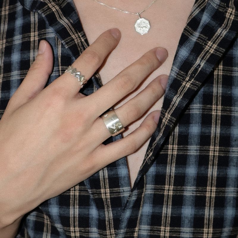 [MADE] ARGYLE OPEN RING (BOLD)