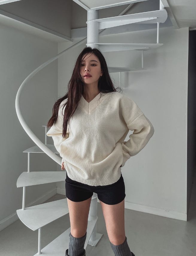 Koiz ribbed knitwear short pants